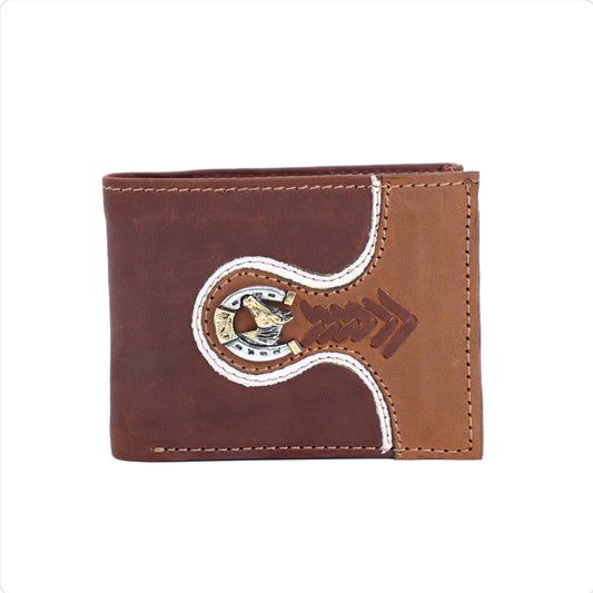 Cartera Vaquera de Piel de Res Brandy  645.00