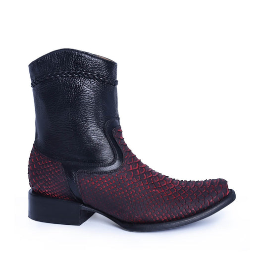 Botín Imperial de Python PE105 - Piel Esmeralda