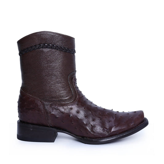 Botín Imperial de Avestruz PE116 - Piel Esmeralda