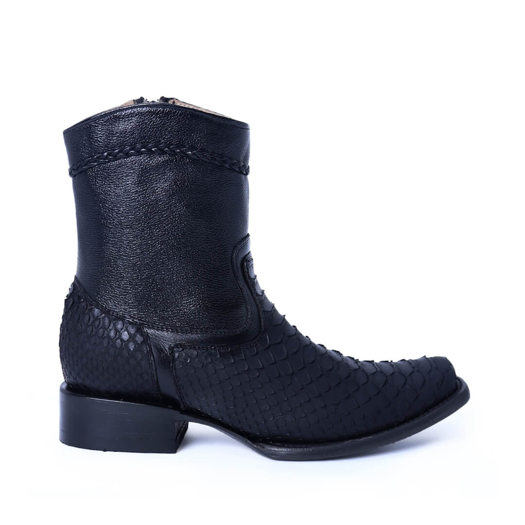 Botín Imperial de Python PE101 - Piel Esmeralda