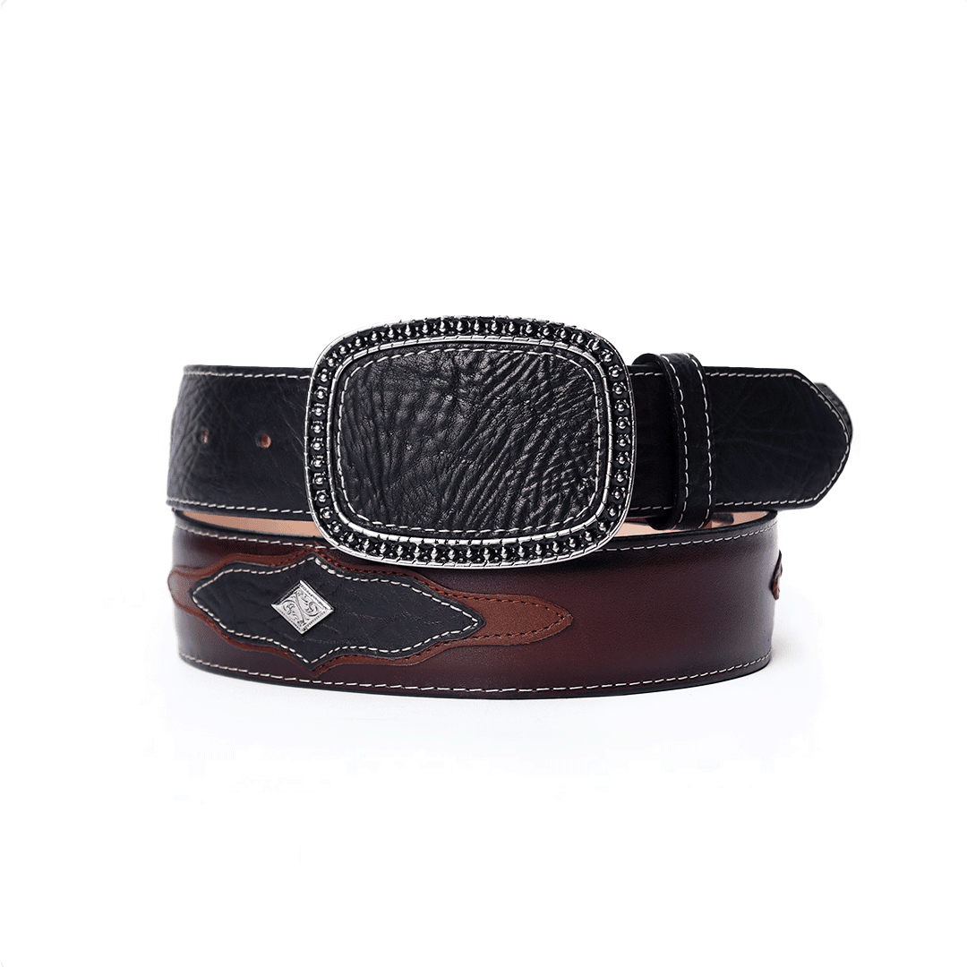 Cinto Llanero Estilo Texano PE475 - Piel Esmeralda