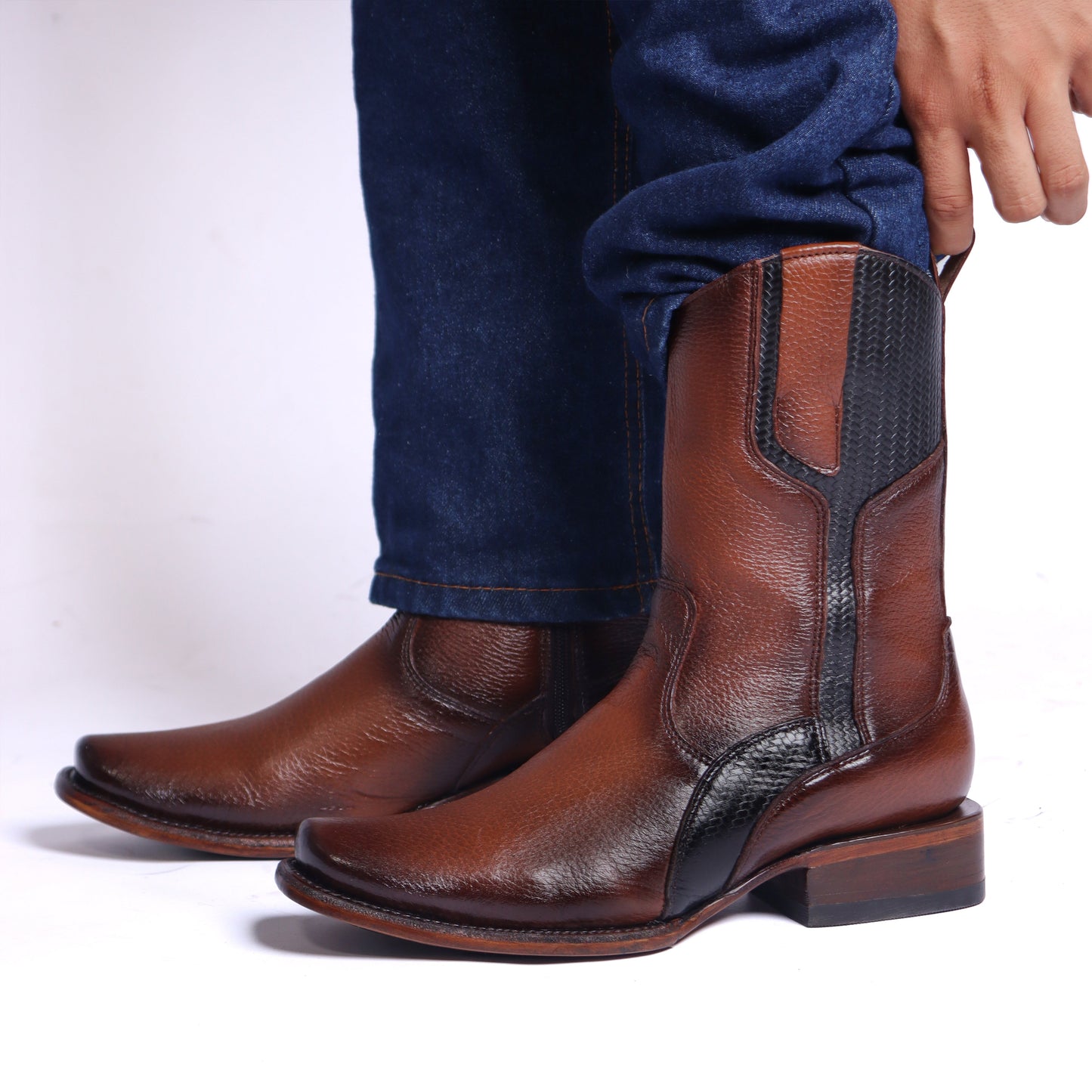 Botín París en Piel de Venado PL111 - Piel Esmeralda