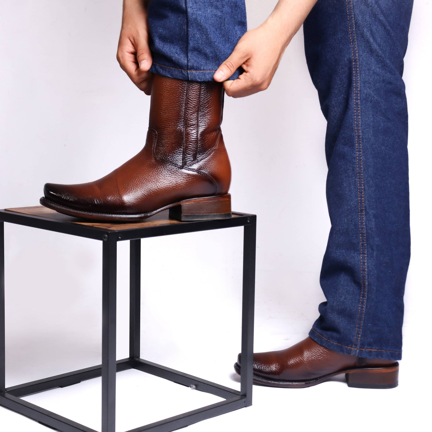 Botín Ébano en Piel de Venado PL113 - Piel Esmeralda