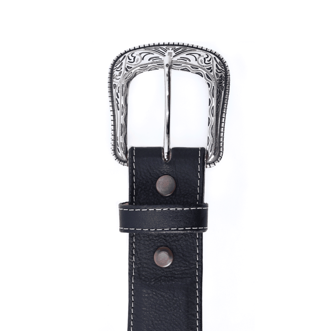 Cinto Bronco Estilo Texano PE474 - Piel Esmeralda