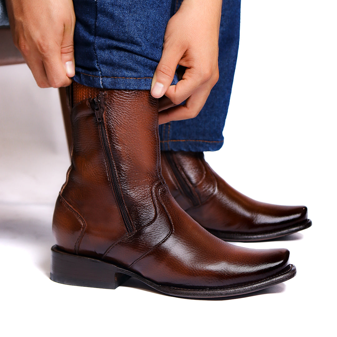 Botín Apolo en Piel de Venado PL112 - Piel Esmeralda