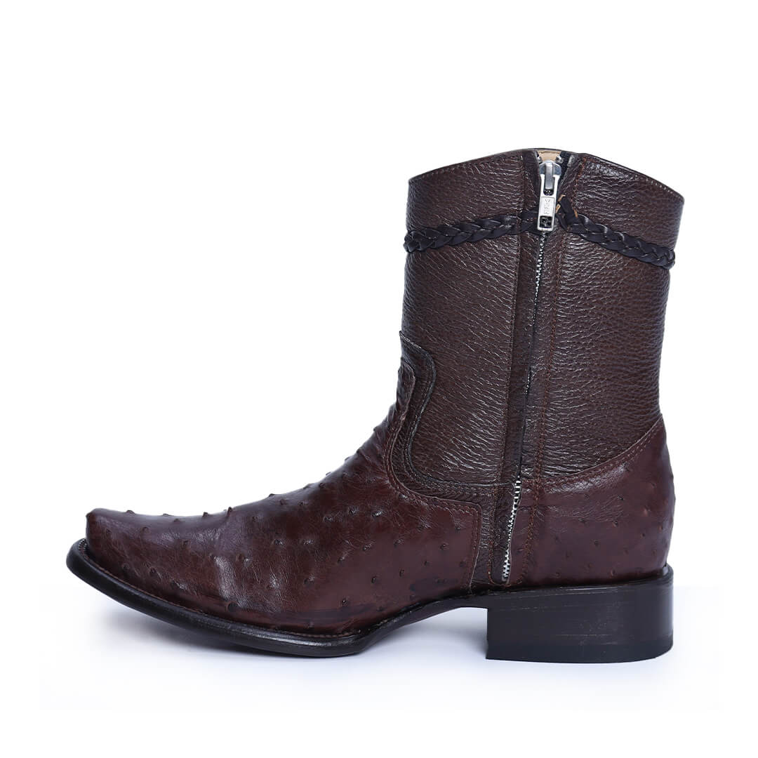Botín Imperial de Avestruz PE116 - Piel Esmeralda