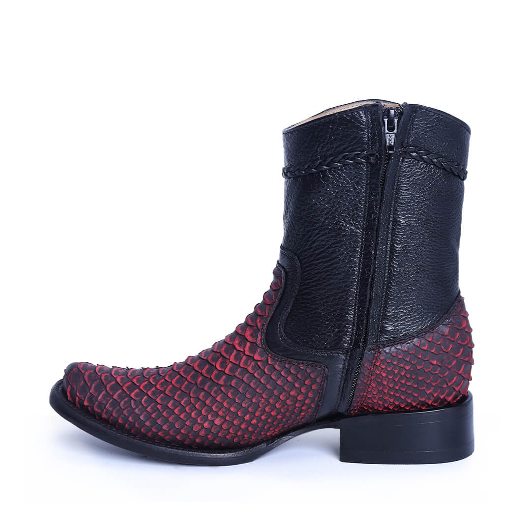 Botín Imperial de Python PE105 - Piel Esmeralda