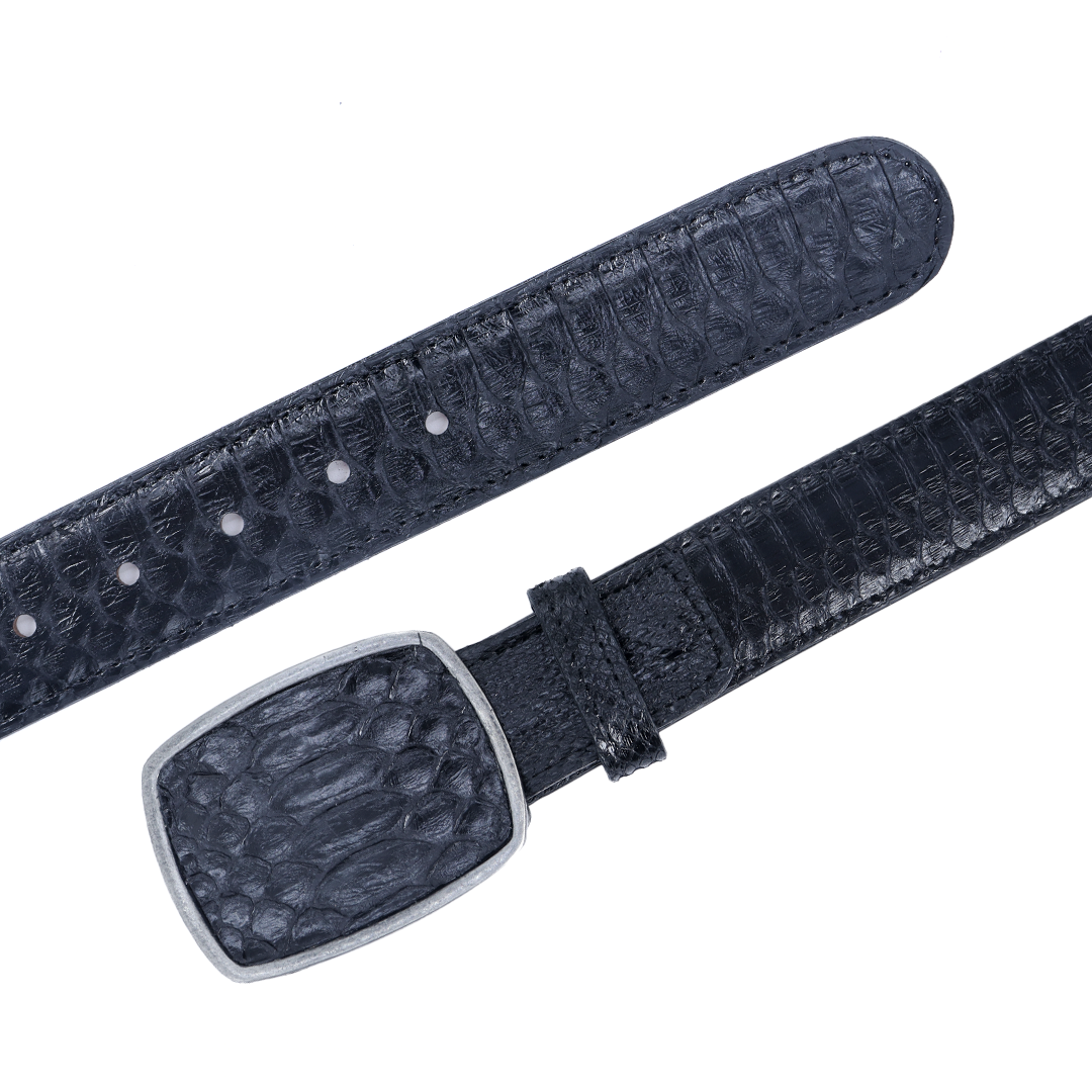 Cinto Exótico en Piel de Python Brillante PE466