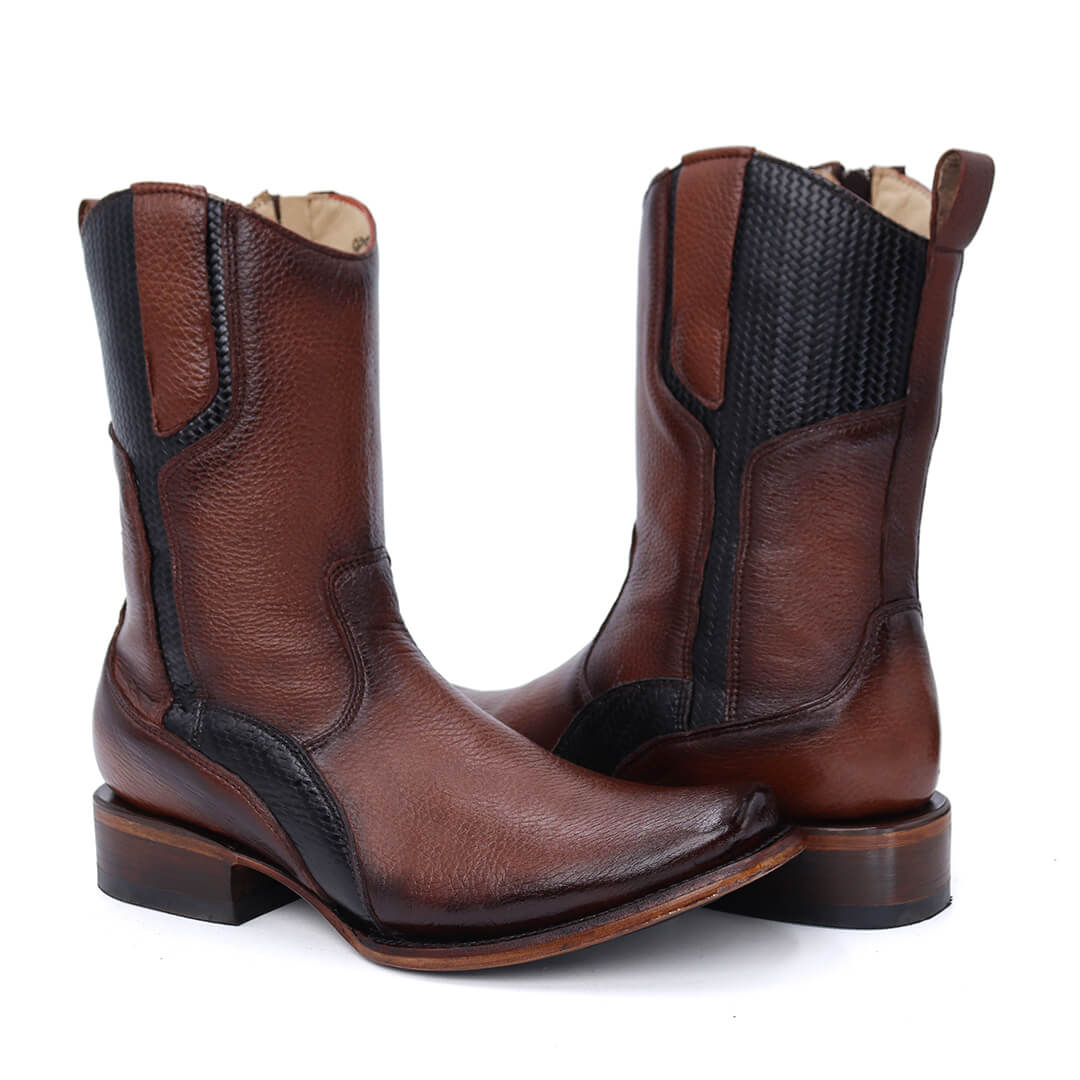 Botín París en Piel de Venado PL111 - Piel Esmeralda