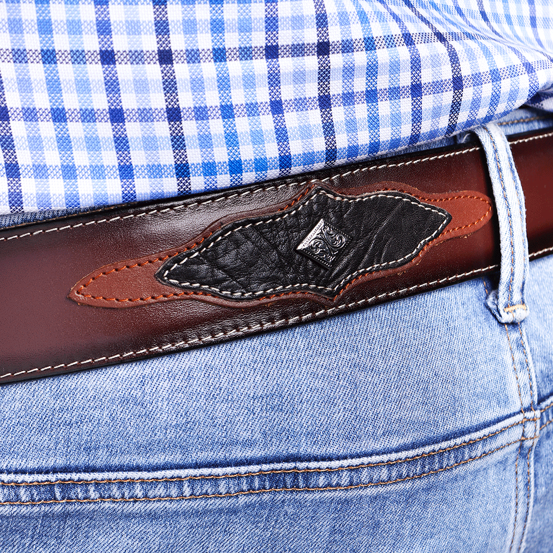 Cinto Llanero Estilo Texano PE475 - Piel Esmeralda