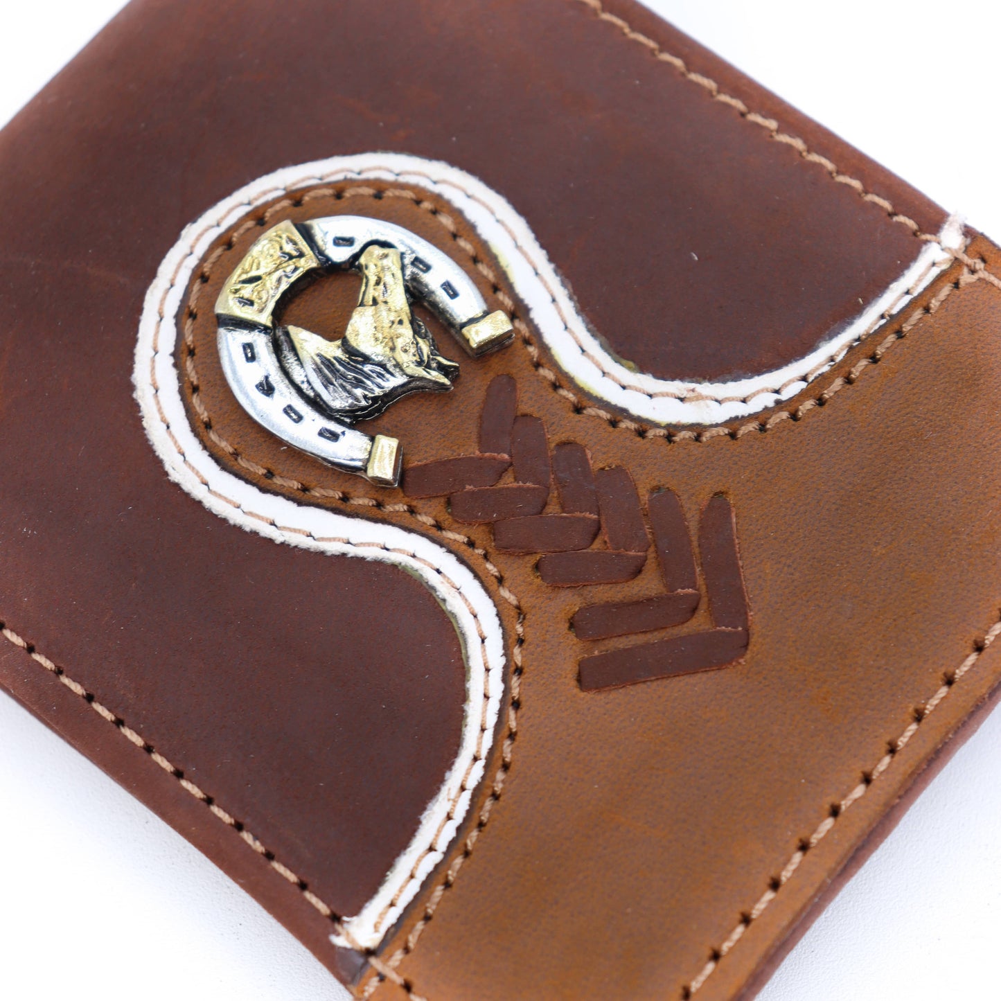 Cartera Vaquera de Piel de Res Brandy