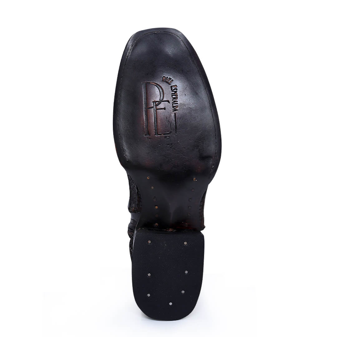 Botín Imperial de Python PE102 - Piel Esmeralda