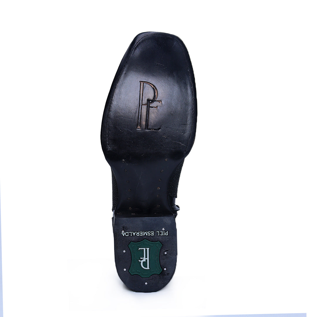 Botín Imperial en Piel de Python Brillante PE130