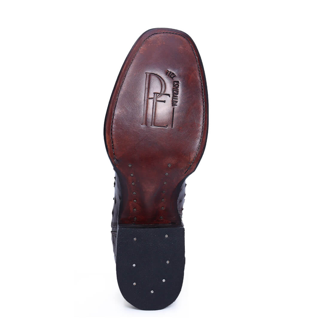 Botín Imperial de Avestruz PE116 - Piel Esmeralda