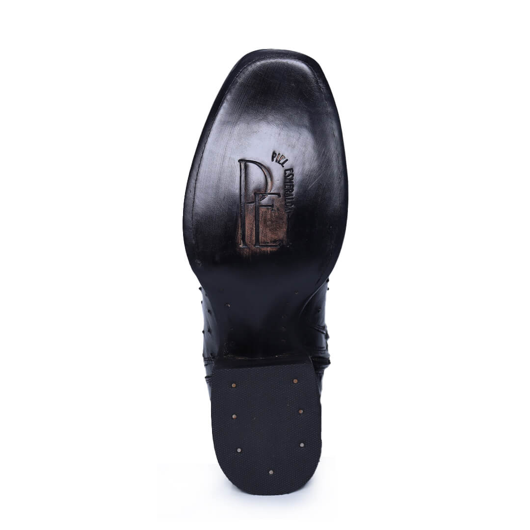 Botín Imperial de Avestruz PE115 - Piel Esmeralda