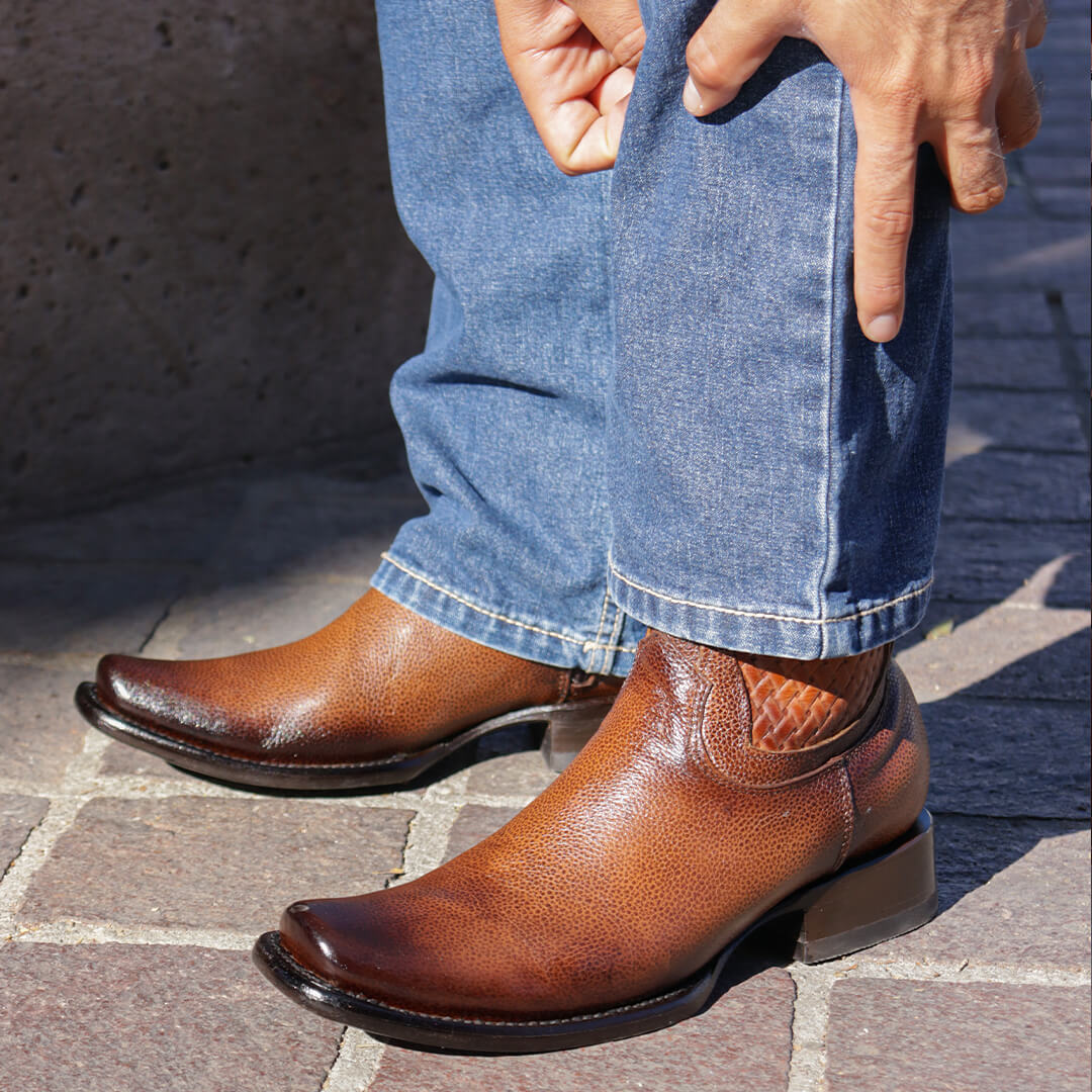 Botín Esmeralda en Piel de Venado PL106 - Piel Esmeralda