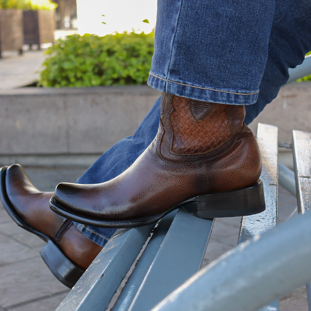 Botín Esmeralda en Piel de Venado PL106 - Piel Esmeralda