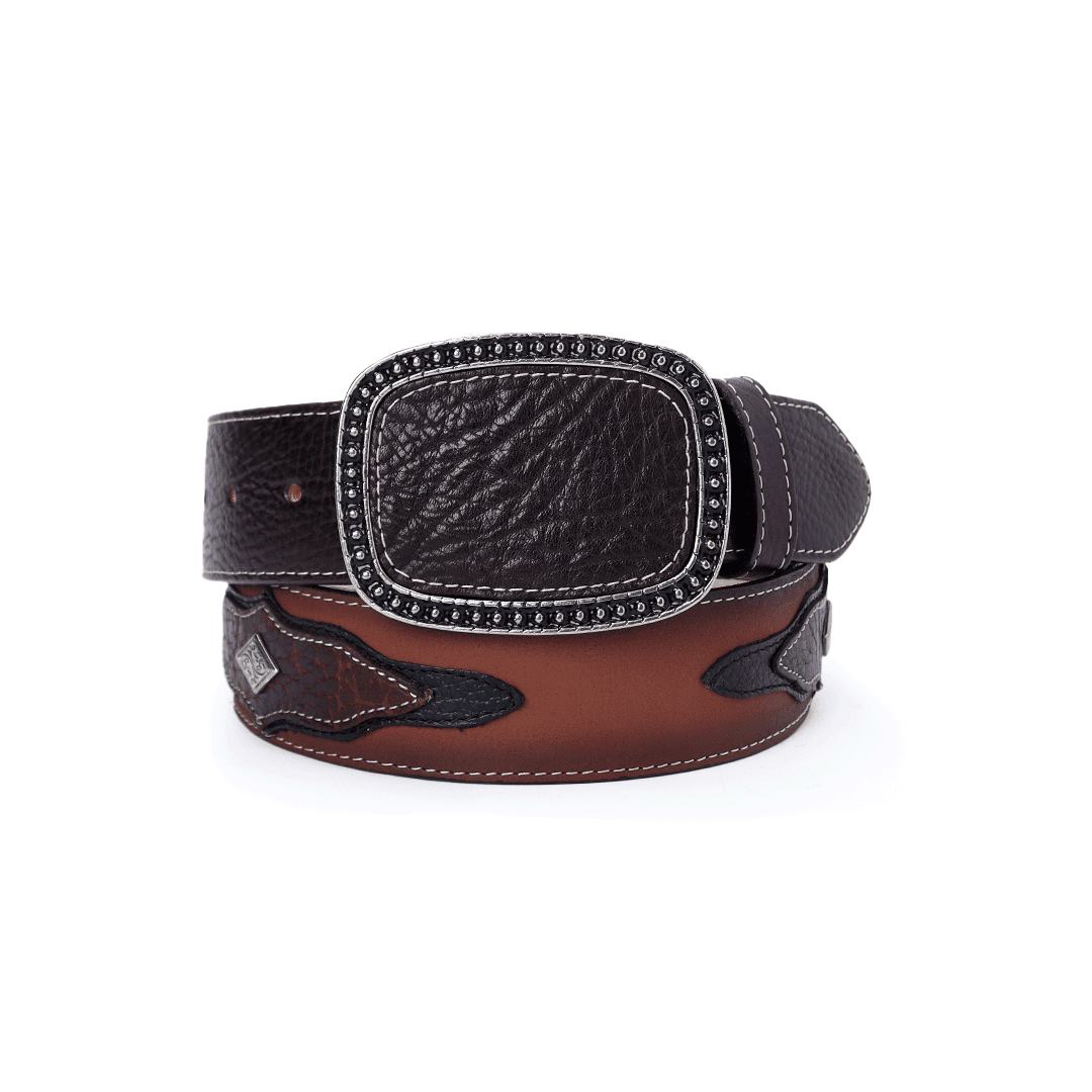 Cinto Llanero Estilo Texano PE475 - Piel Esmeralda