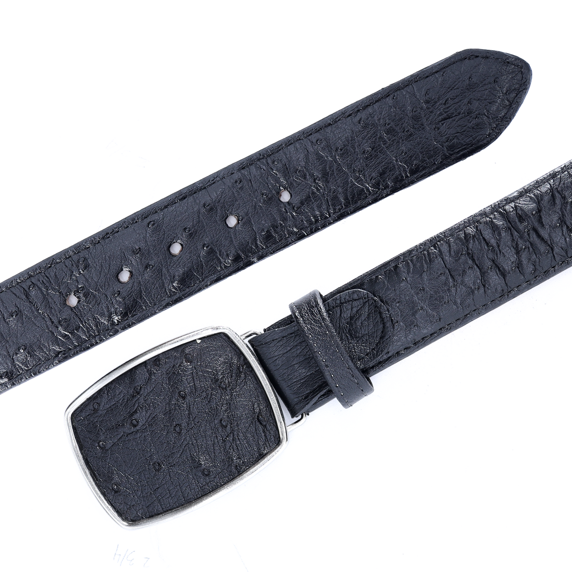 Cinto Exótico en Piel de Avestruz PE461 - Piel Esmeralda