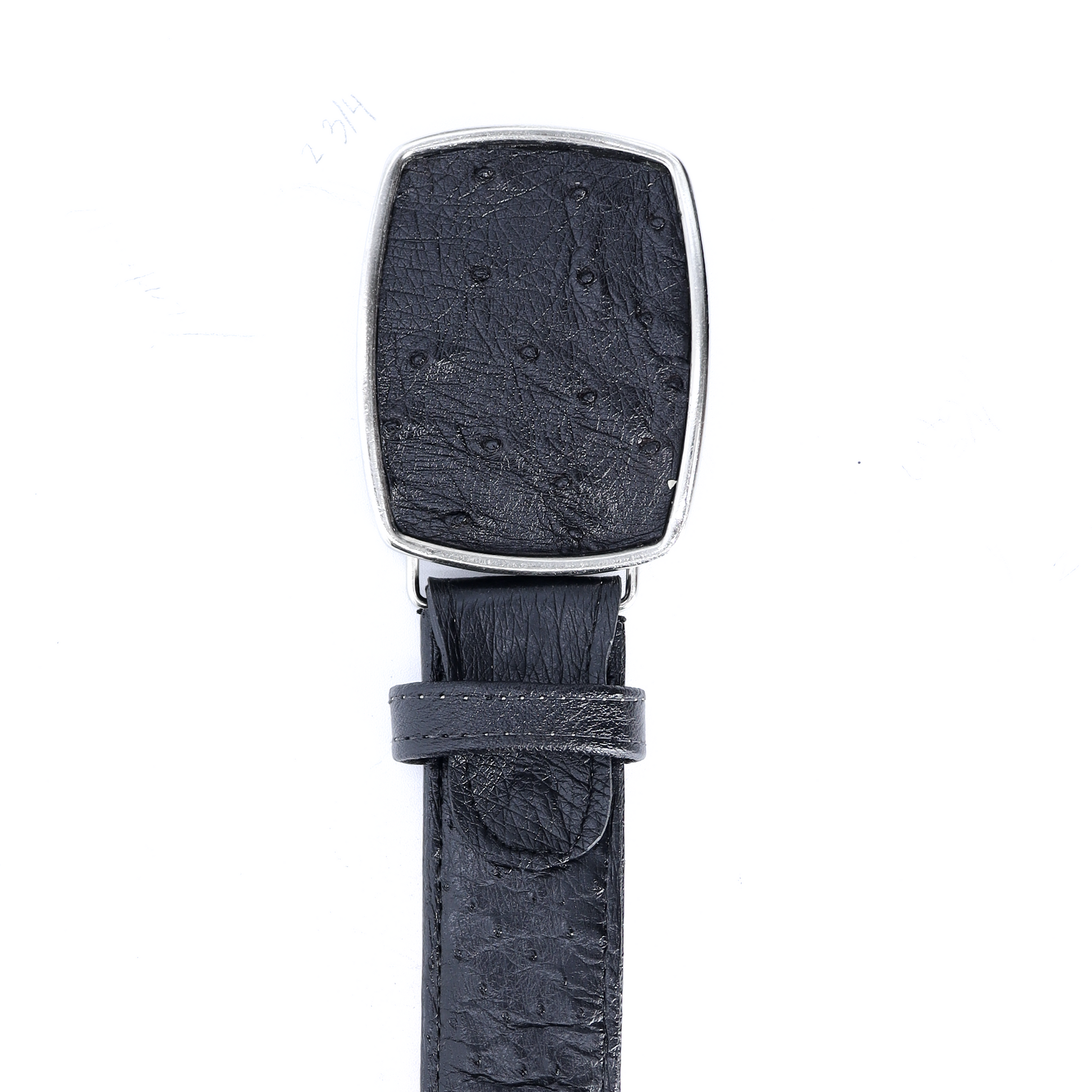 Cinto Exótico en Piel de Avestruz PE461 - Piel Esmeralda