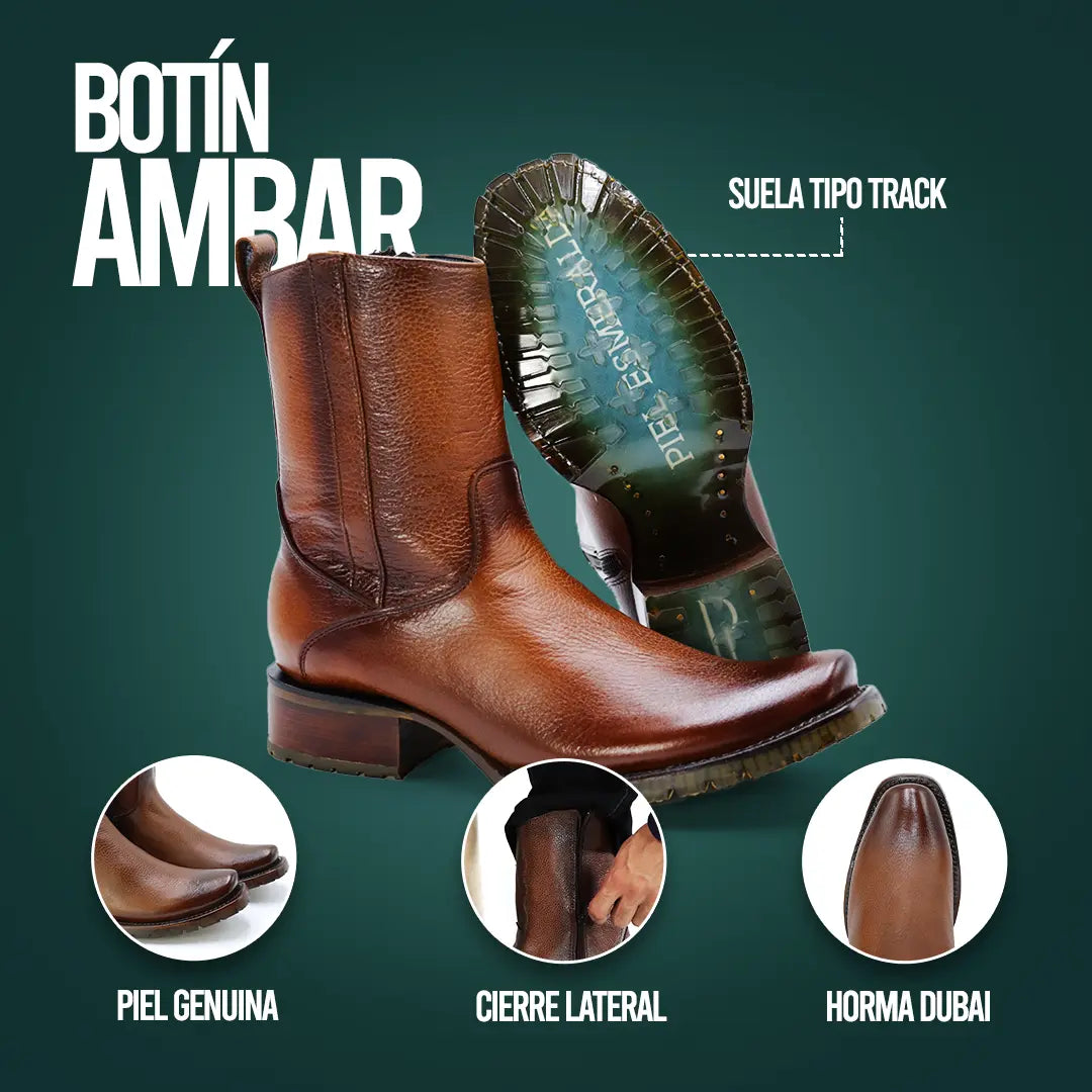 Botín Ambar de piel original PL103