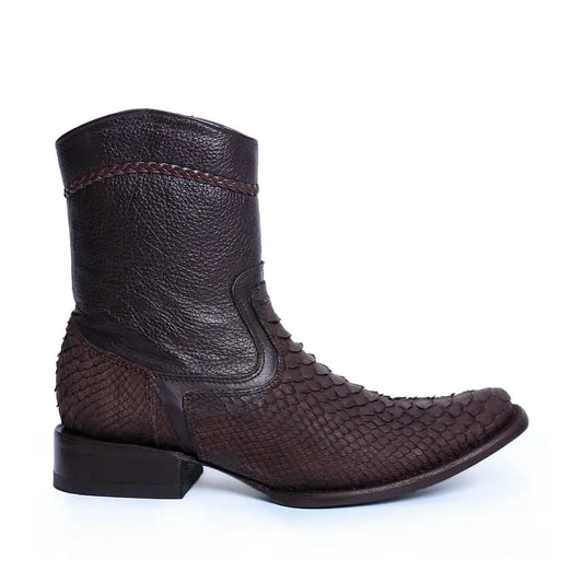 Botín Imperial de Python PE102 - Piel Esmeralda