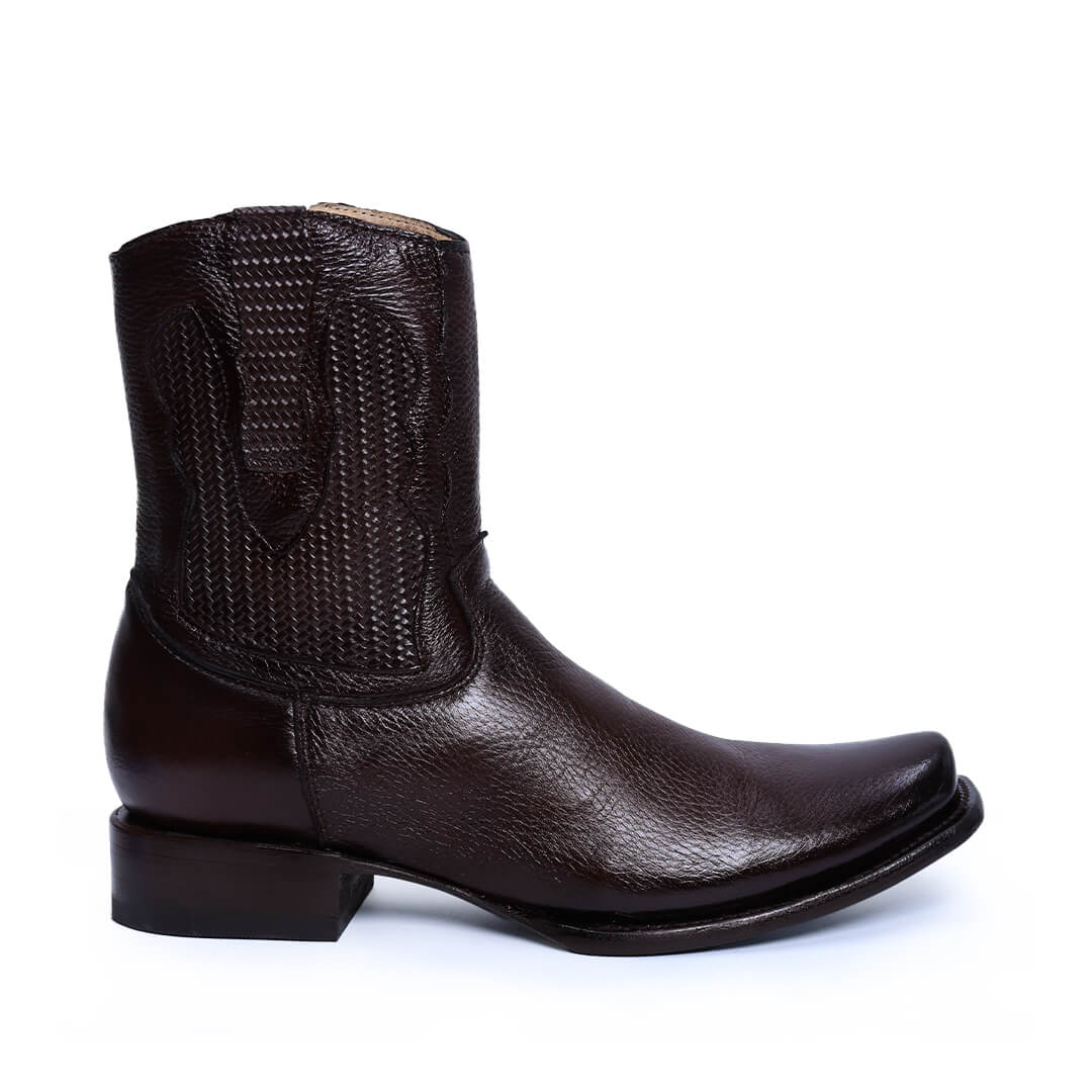 Botín esmeralda de piel de venado PL106 