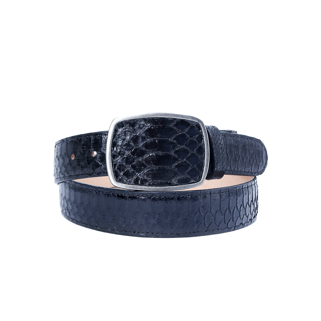 Cinto Exótico en Piel de Python Brillante PE466 