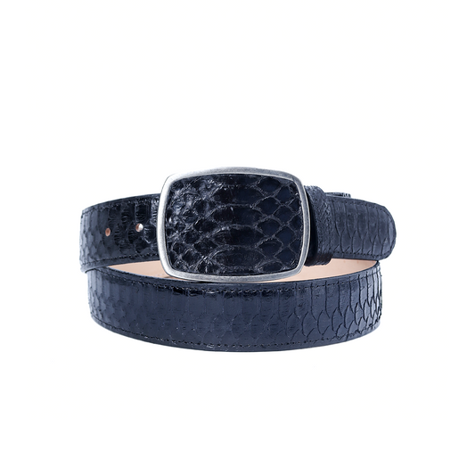 Cinto Exótico en Piel de Python Brillante PE466 