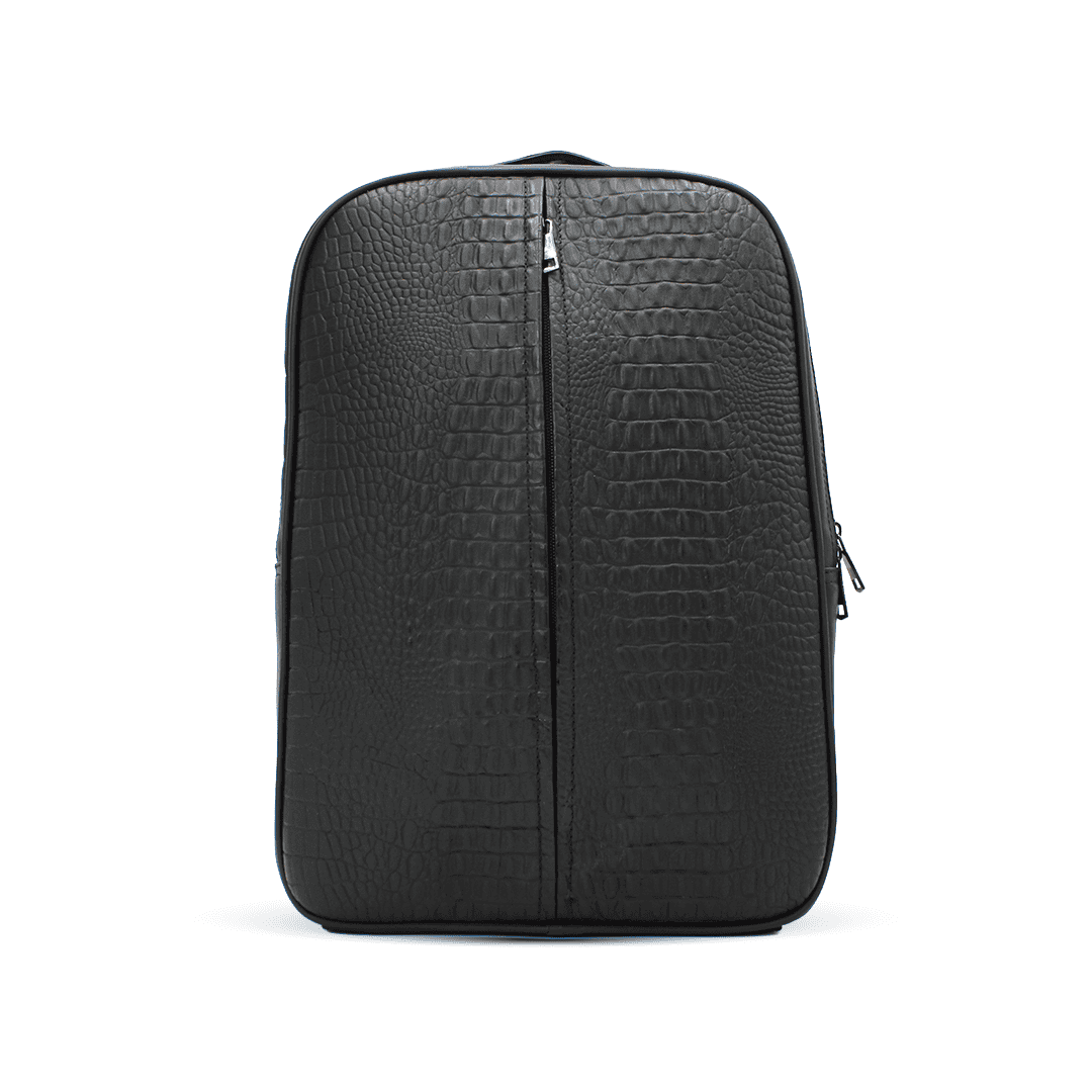 Mochila de Piel con Textura de Cocodrilo PE1003