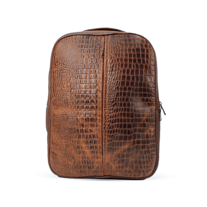 Mochila de Piel con Textura de Cocodrilo PE1003