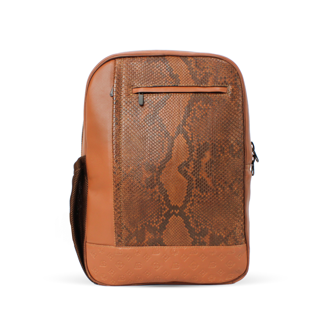 Mochila en Piel de Python Miel PE1005