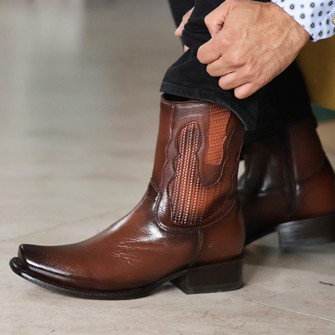 Botín Esmeralda Piel de Venado PL106 - Piel Esmeralda
