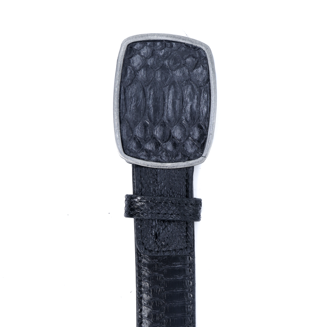 Cinto Exótico en Piel de Python Brillante PE466 