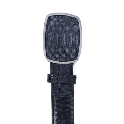 Cinto Exótico en Piel de Python Brillante PE466 