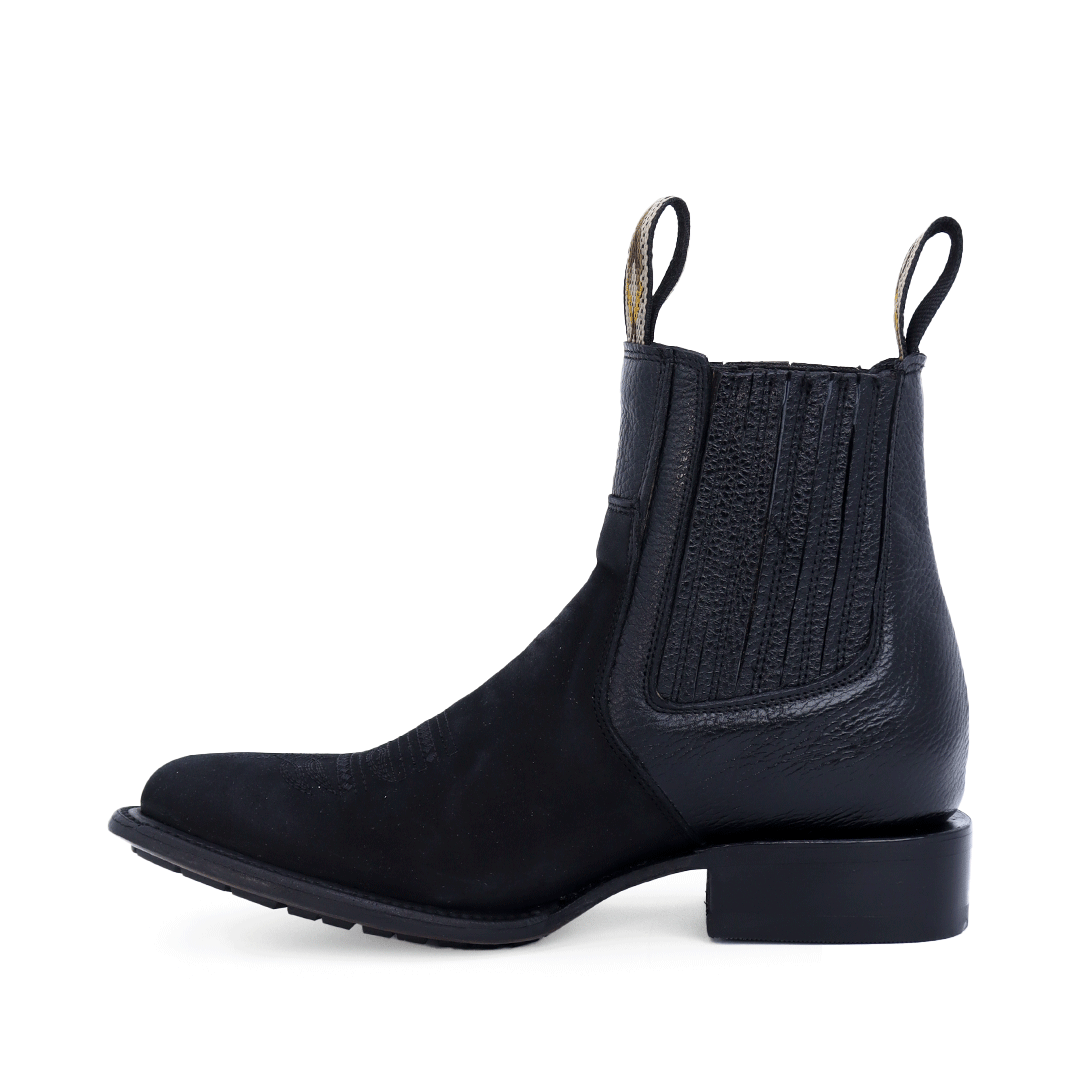 Botín Charro en Piel de Res acabado Nobuck PE903 