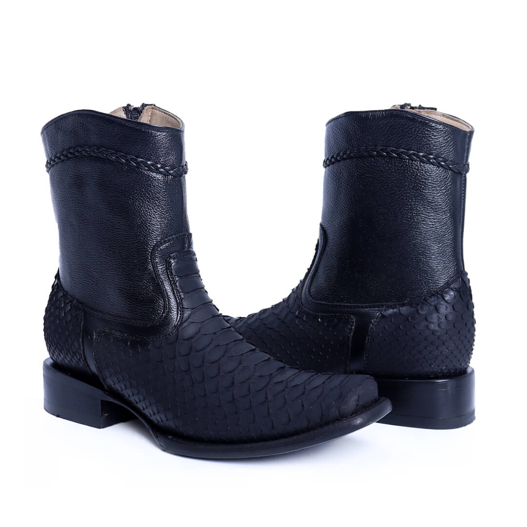 Botín Imperial en Piel de Python Nobuck PE101 