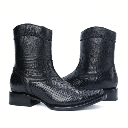 Botín Imperial en Piel de Python Brillante PE130 