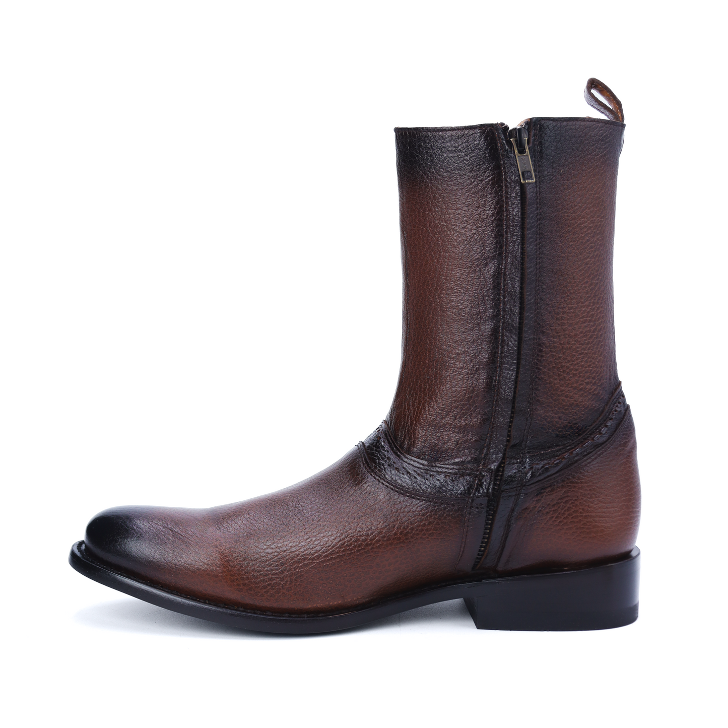 Botín Oro en Piel de Venado PL116 