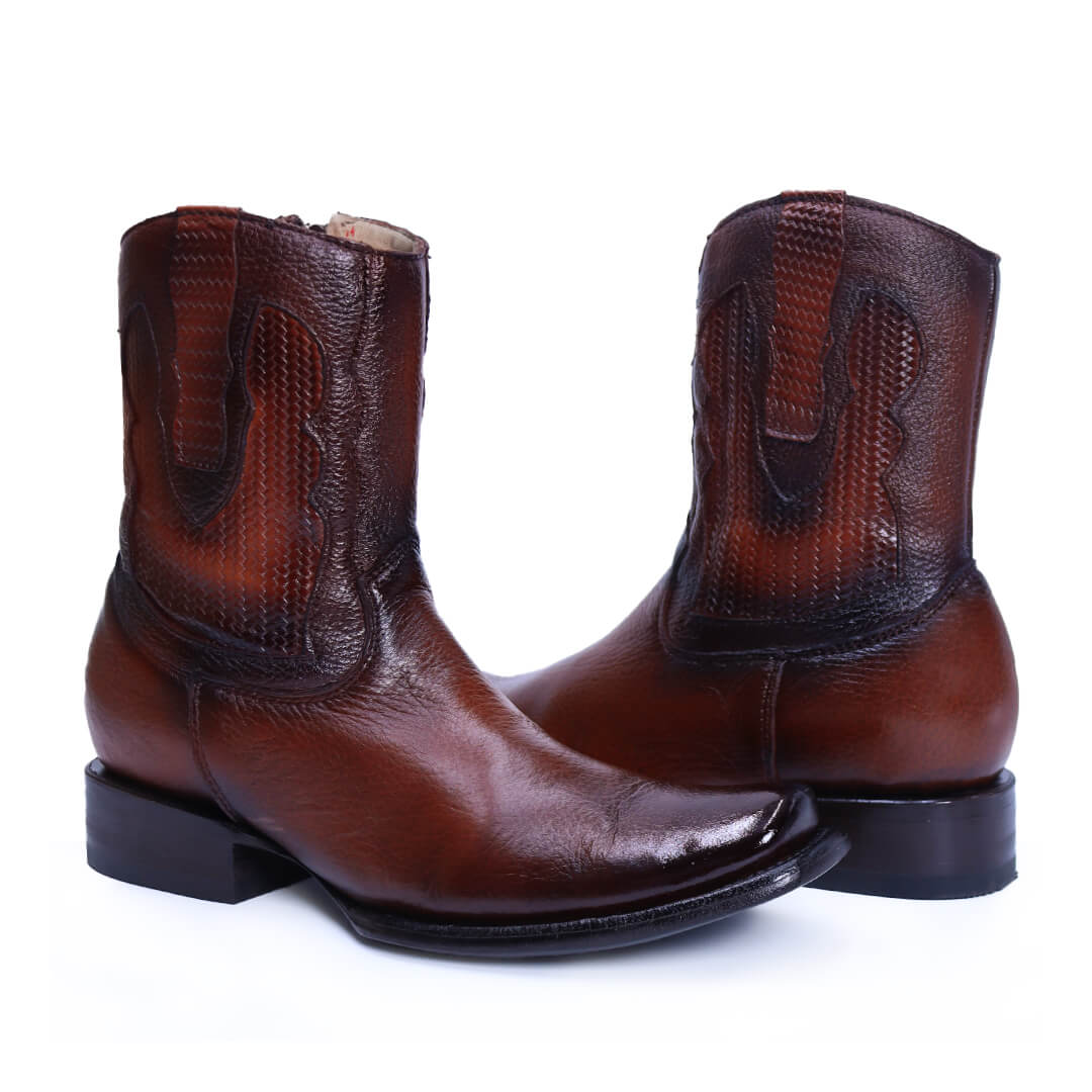Botín esmeralda de piel de venado PL106 