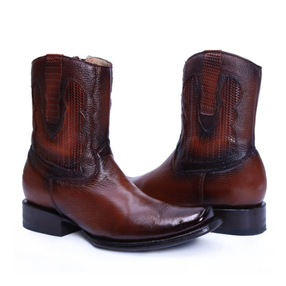 Botín esmeralda de piel de venado PL106 