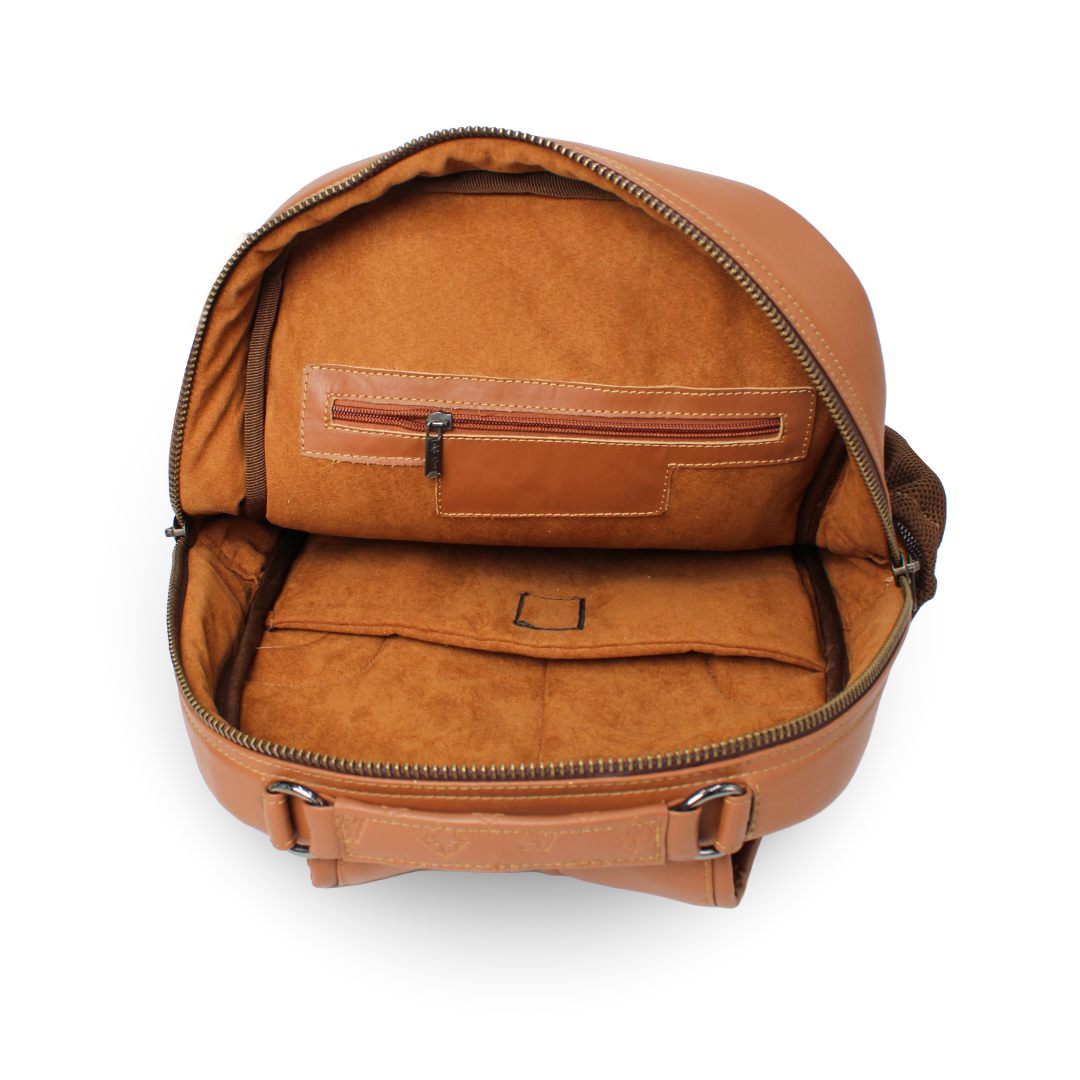 Mochila en Piel de Python Miel PE1005