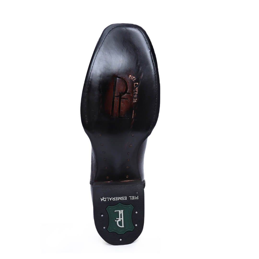 Botín esmeralda de piel de venado PL106 