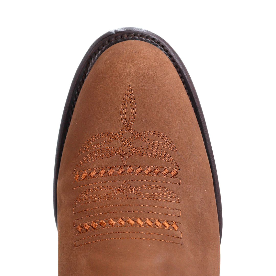 Botín Charro en Piel de Res acabado Nobuck PE903 