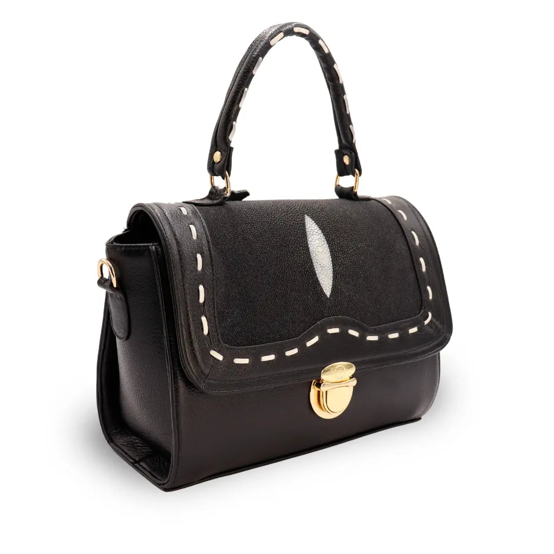 Bolso de Mano de Piel de Mantarraya PE465 