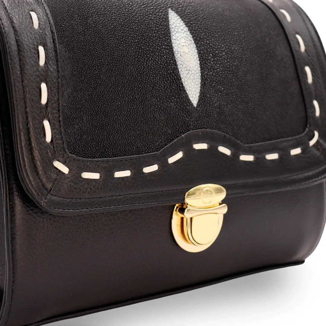 Bolso de Mano de Piel de Mantarraya PE465 