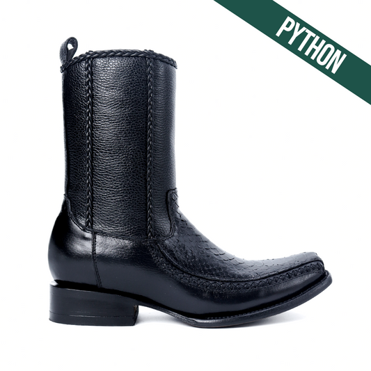 Botín Sultán en Piel de Python Brillante PL126 