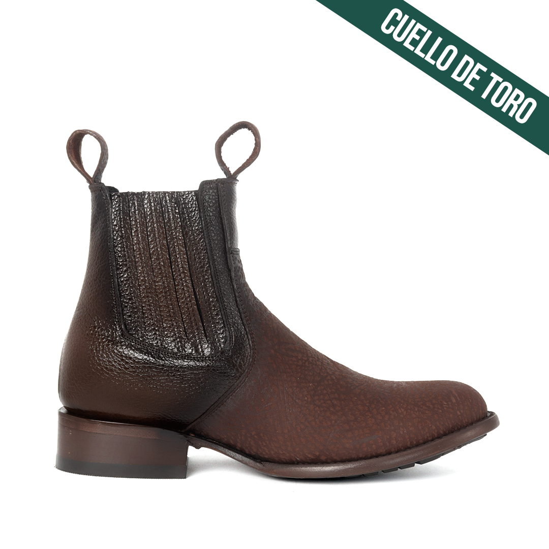 Botín Oro en Piel de Cuello de Toro PL209