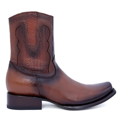Botín Vaquero Esmeralda En Autentica Piel De Res Para Hombre