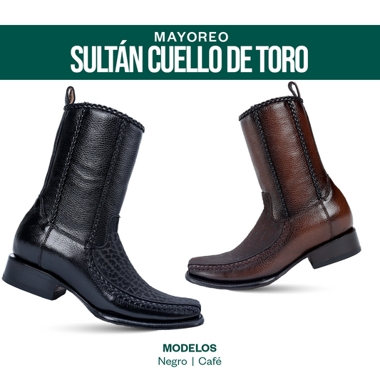 Mayoreo | Botín Sultán en piel de cuello de toro